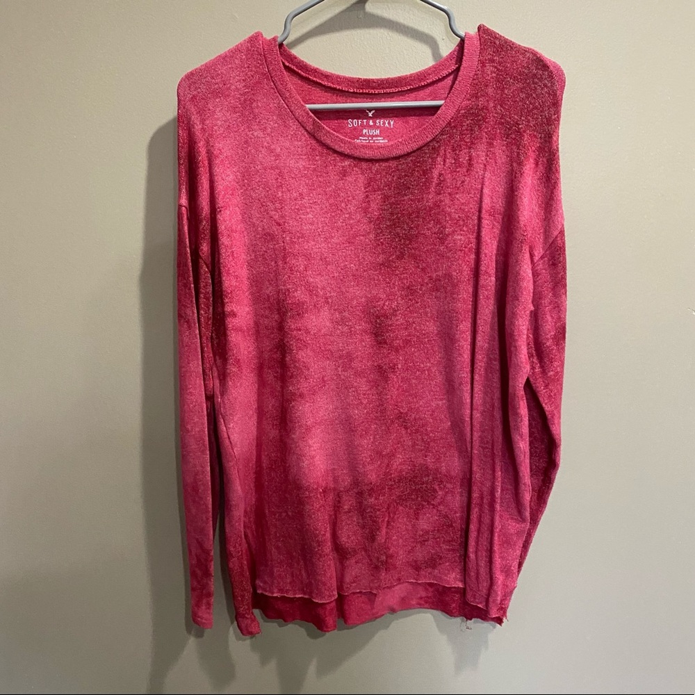 American Eagle Soft & Sexy sweater - hot pink tie dye ✨